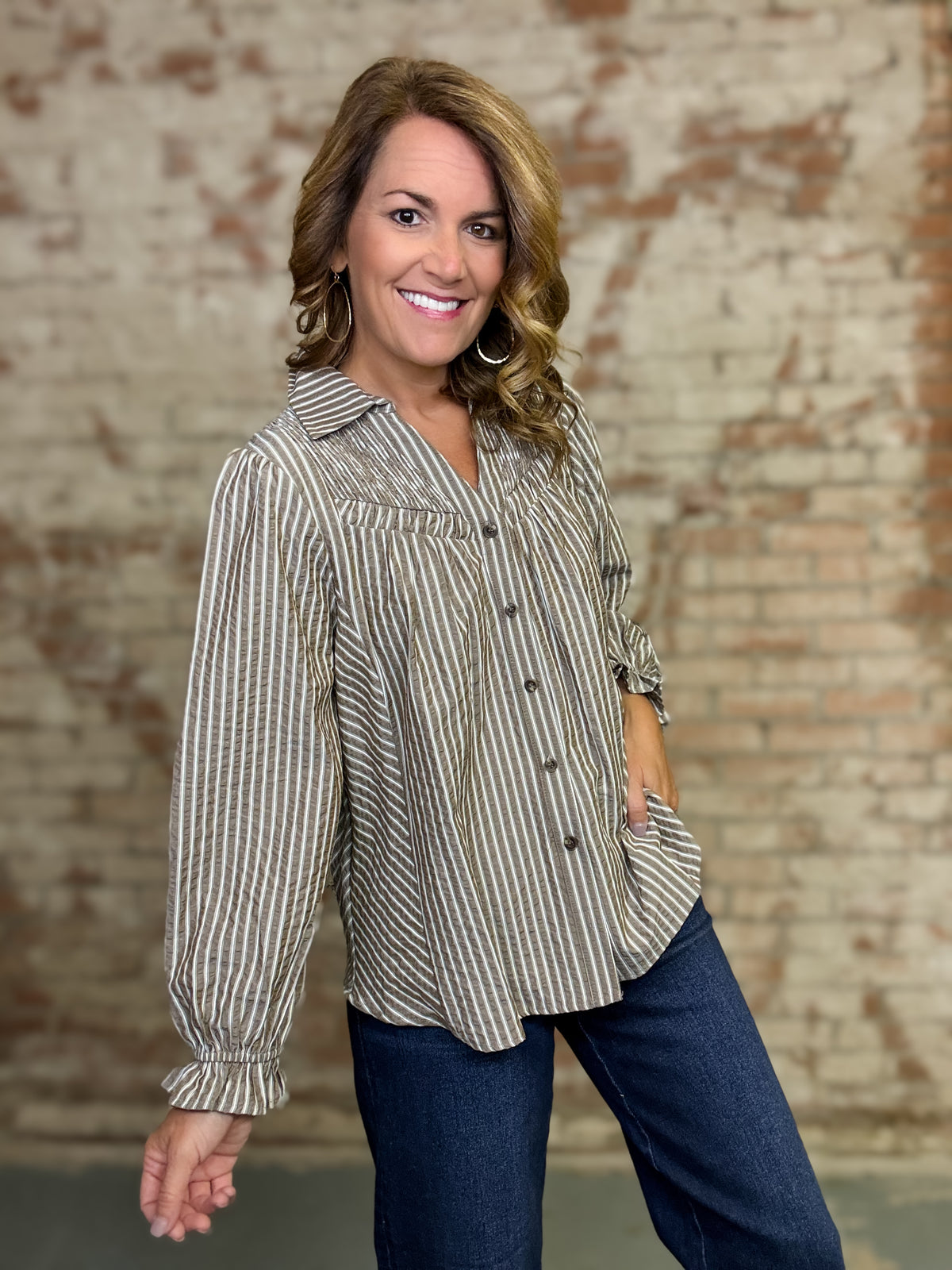 Avena Smocked Top