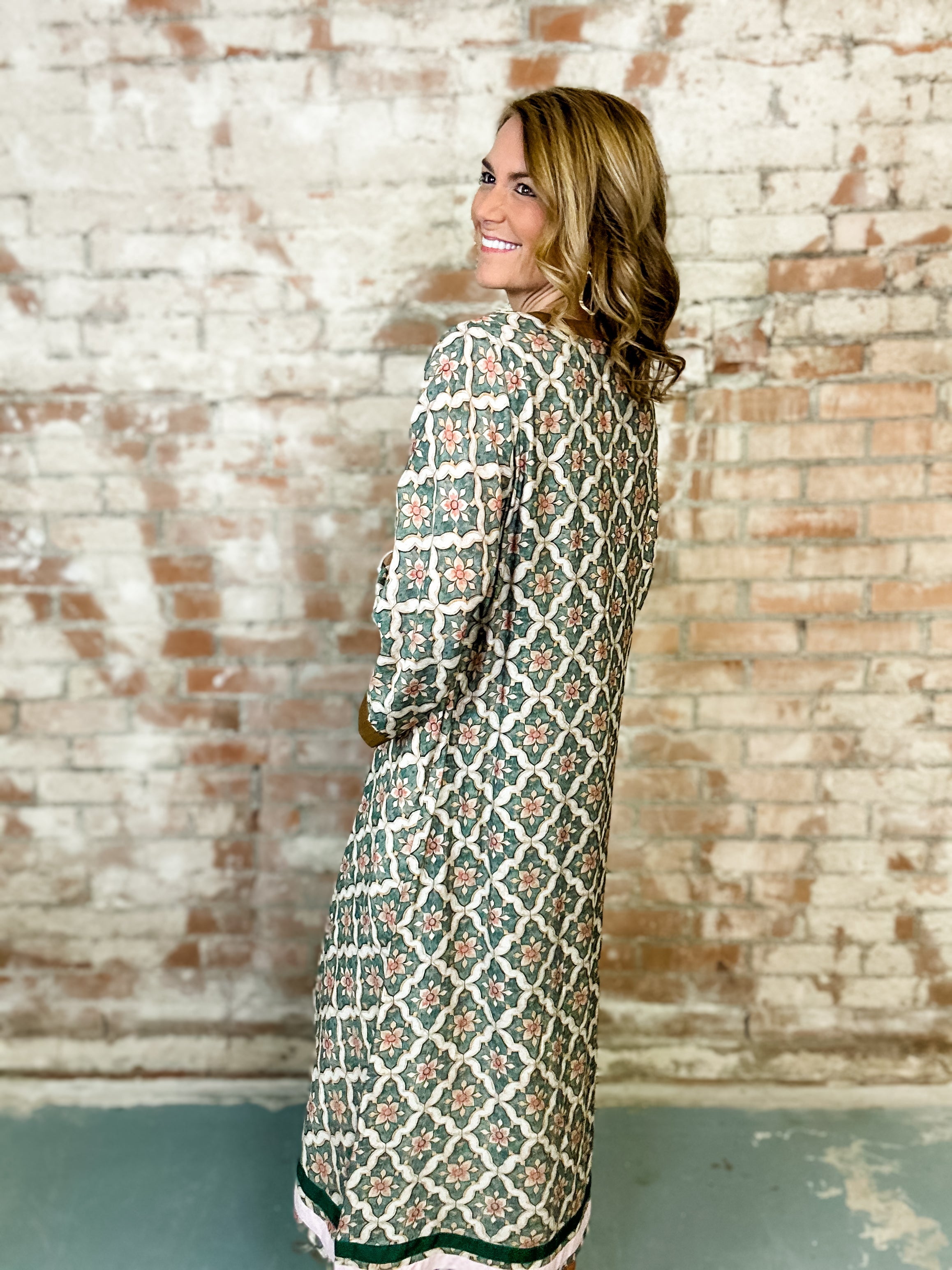 Lila Boho Floral Dress