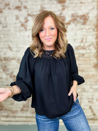 Camille Lace Accent Top