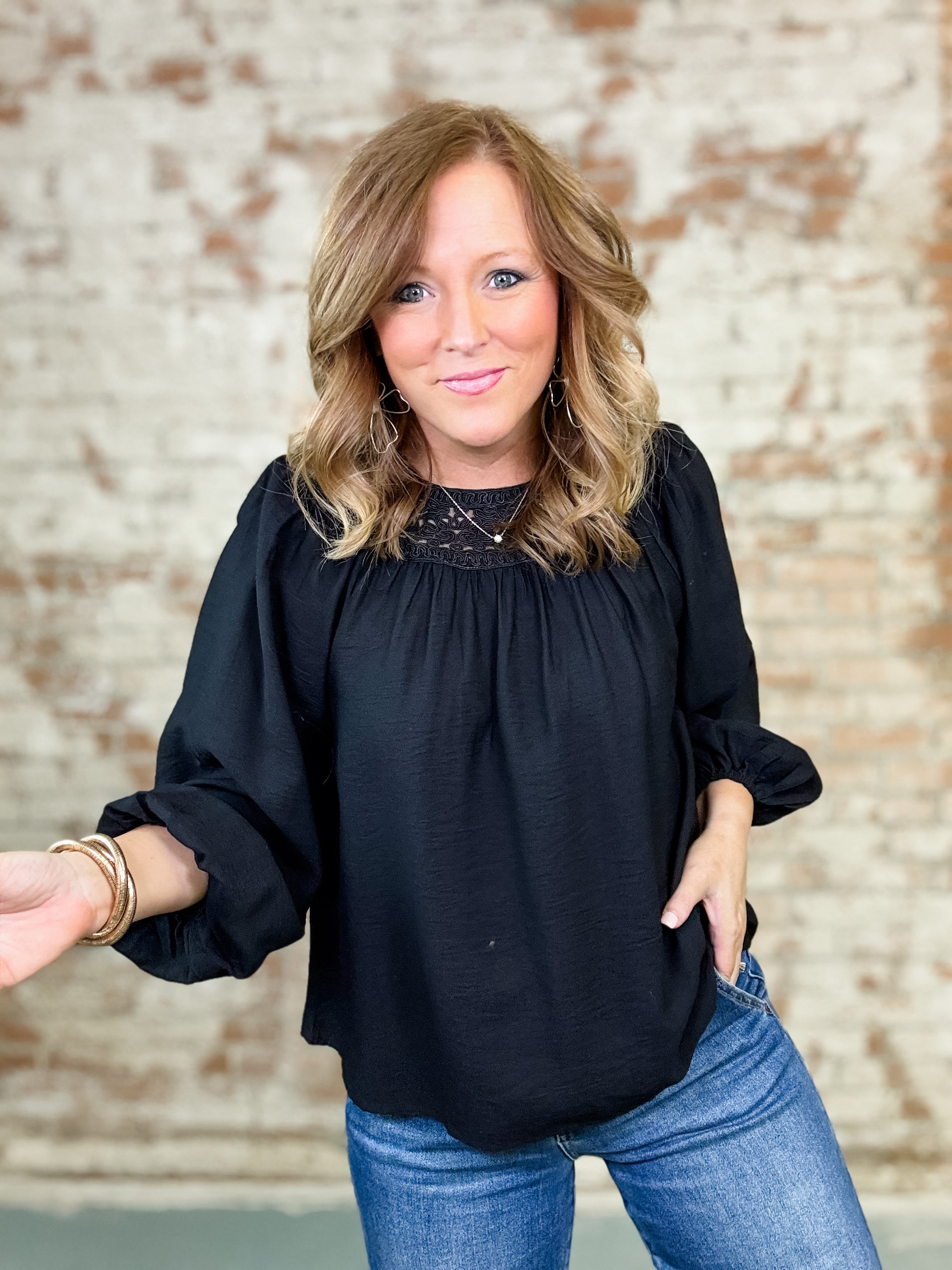 Camille Lace Accent Top