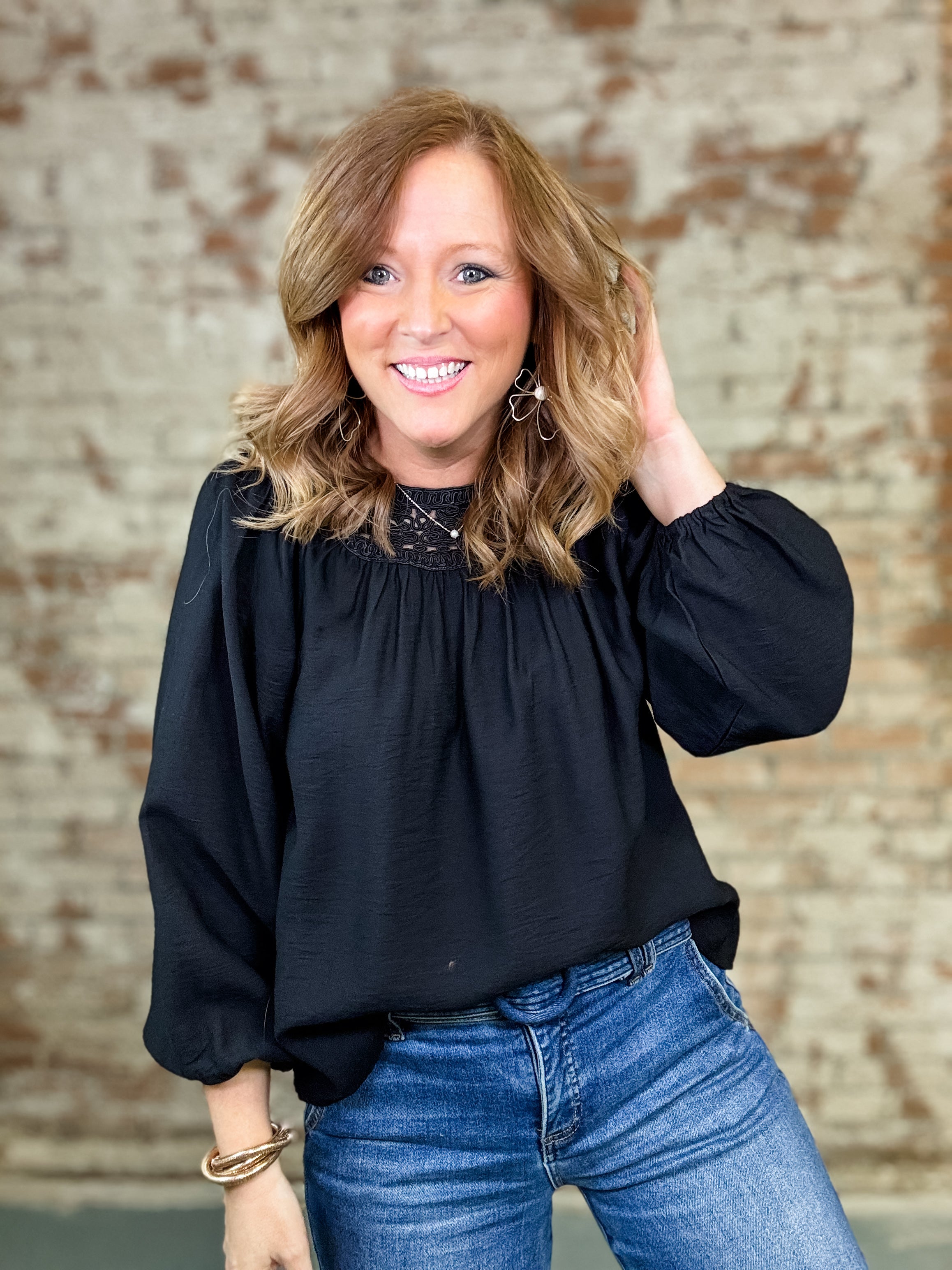 Camille Lace Accent Top