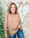 Larissa Camel Ribbed Sweater