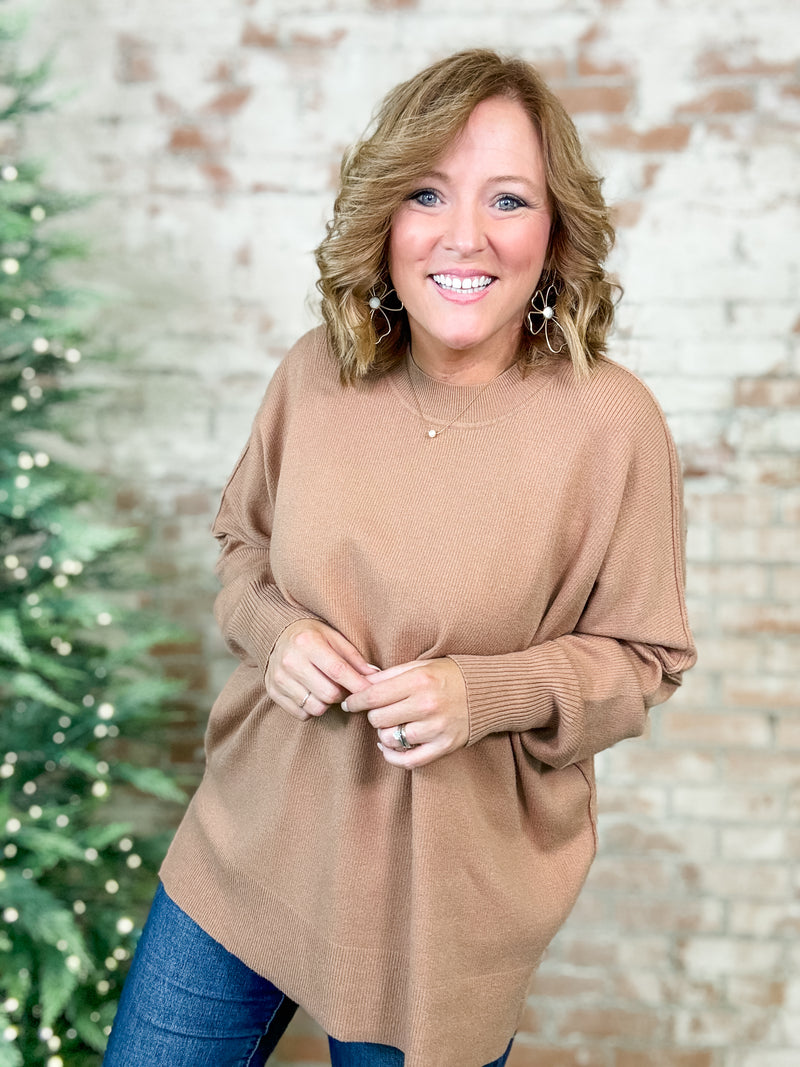 Larissa Camel Ribbed Sweater