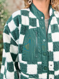 Margie Checkered Sherpa Jacket