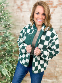 Margie Checkered Sherpa Jacket