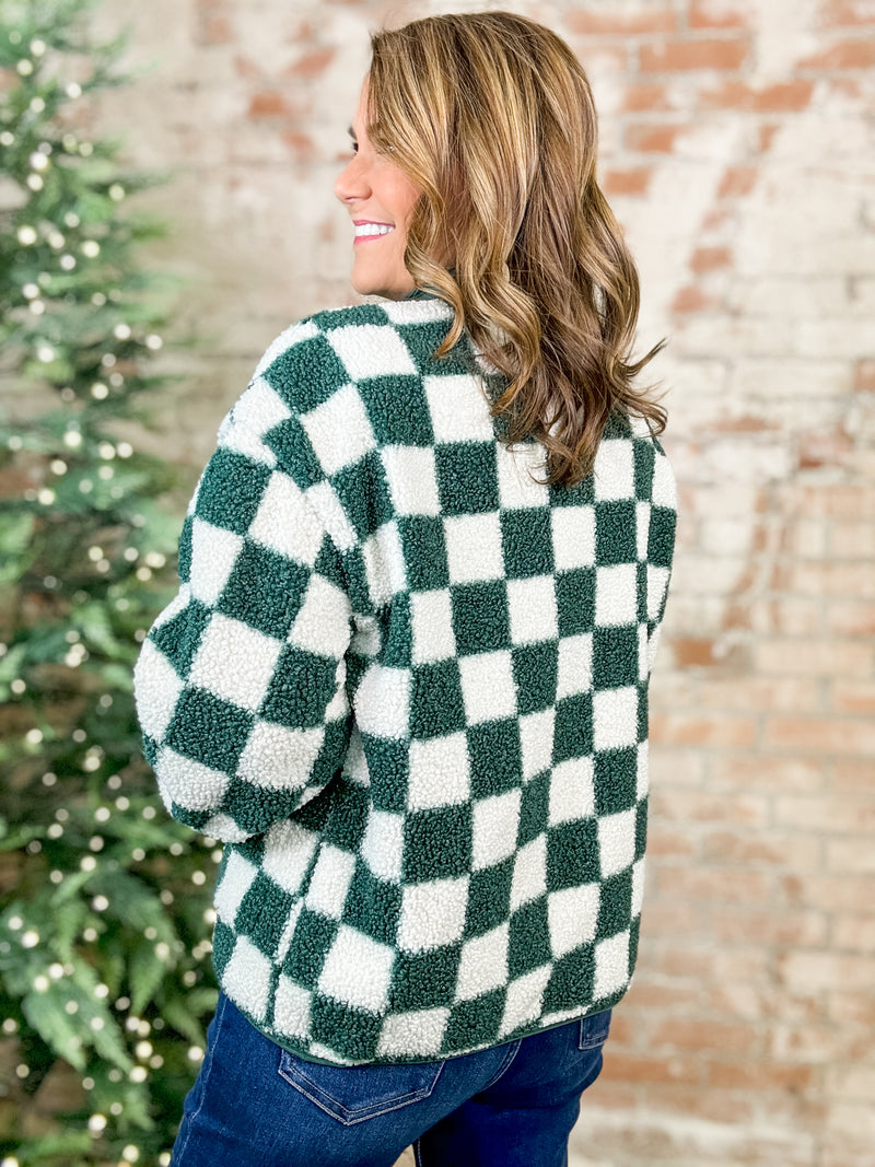 Margie Checkered Sherpa Jacket