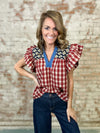THML Tamara Plaid Top