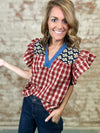 THML Tamara Plaid Top