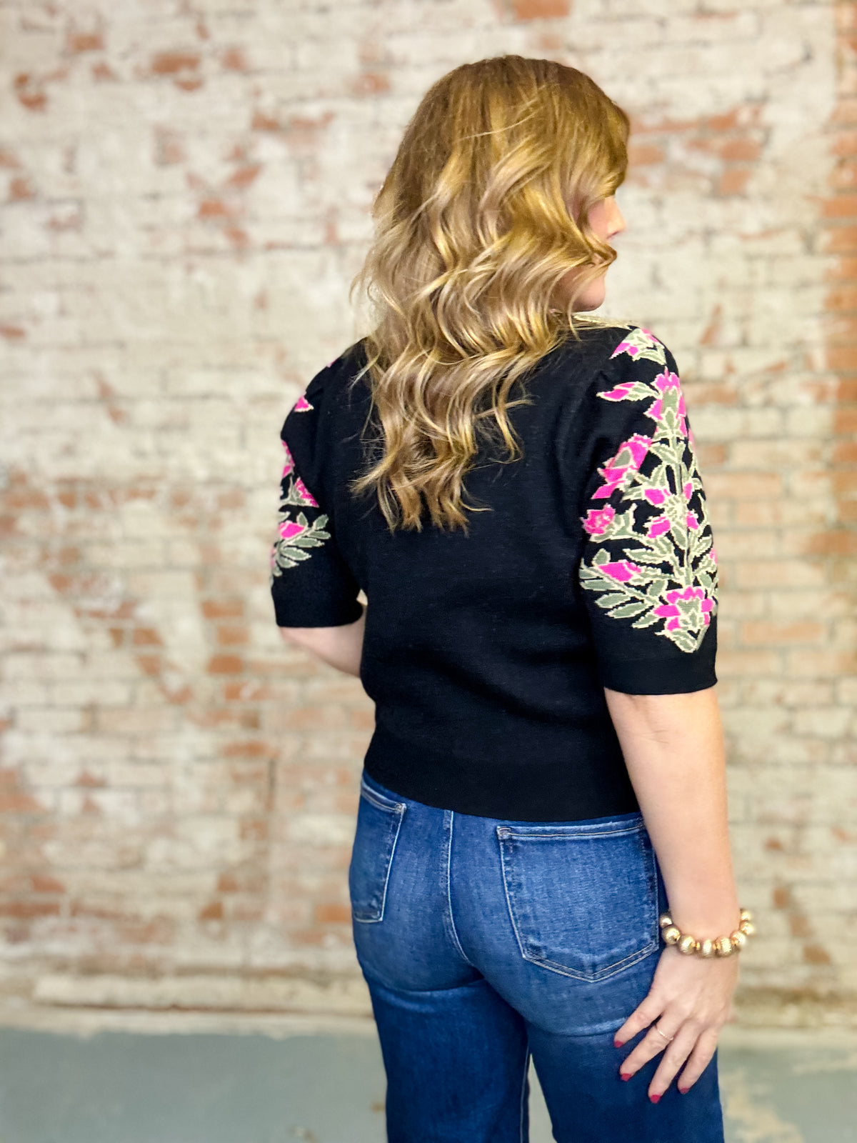 THML Saraya Floral Sweater Top