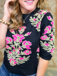 THML Saraya Floral Sweater Top