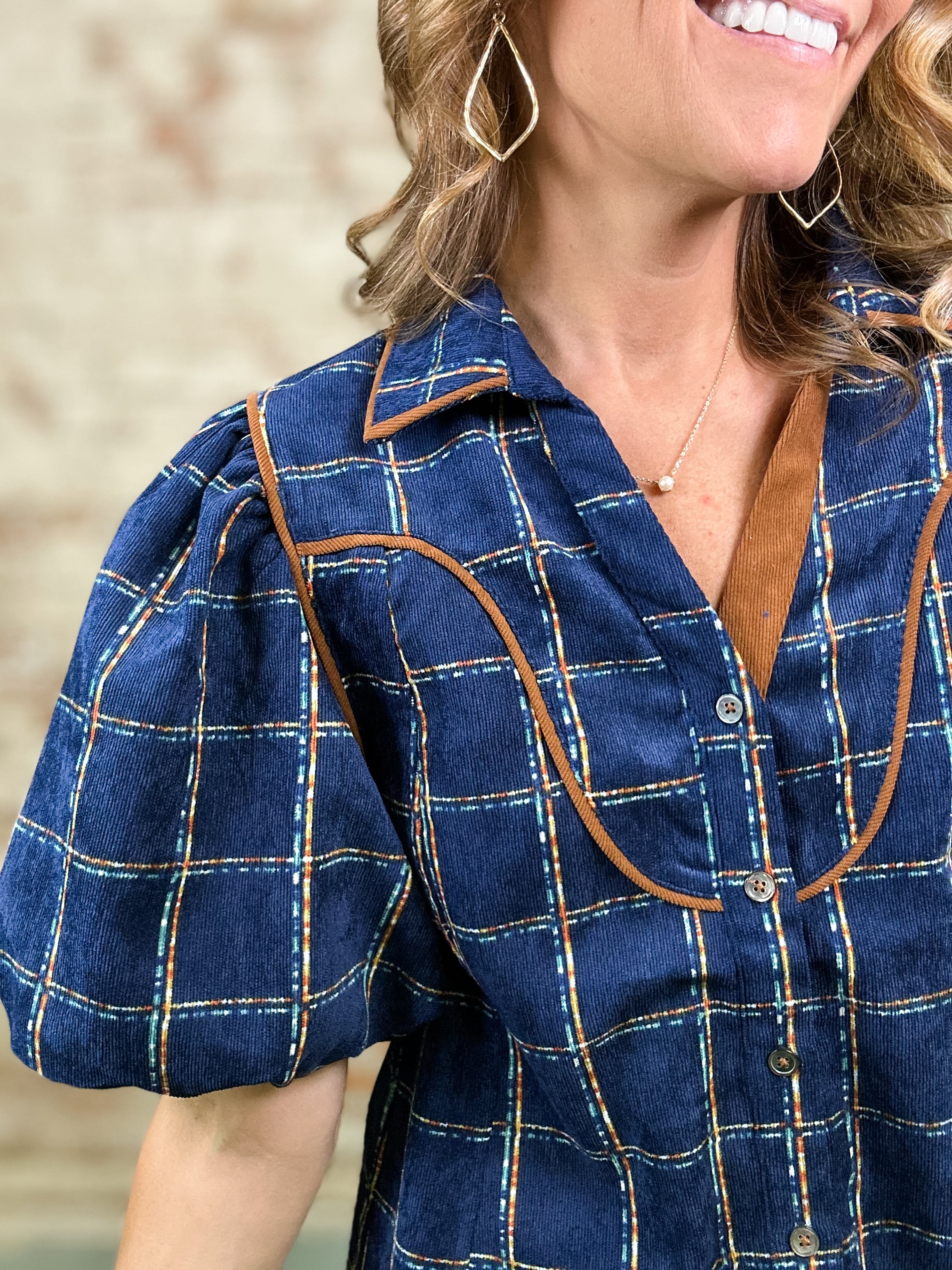 THML Julissa Plaid Top