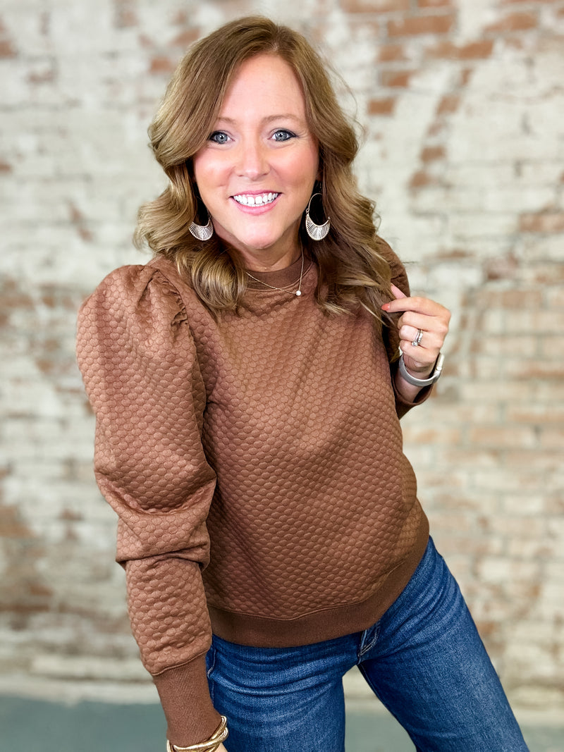 Elyse Embossed Textured Top