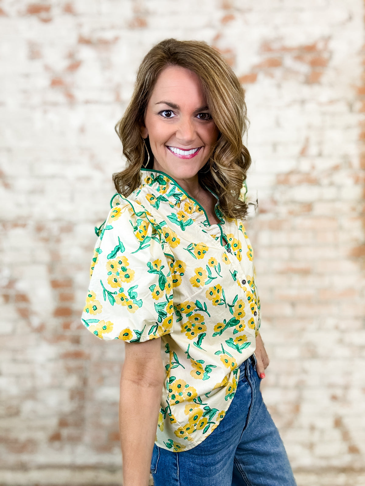 Terra Floral Print Top