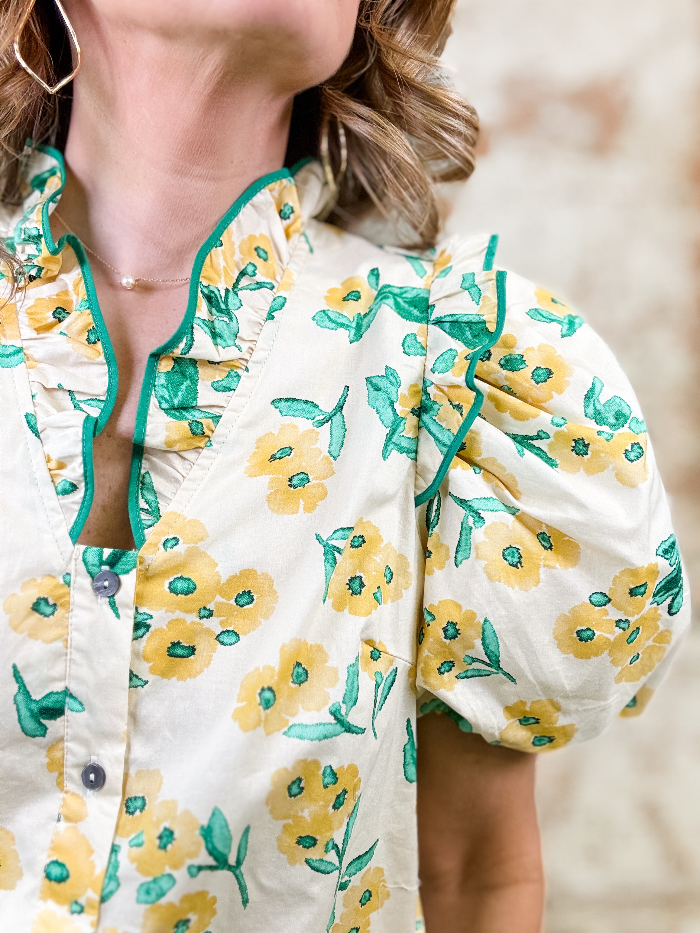 Terra Floral Print Top