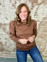 Elyse Embossed Textured Top