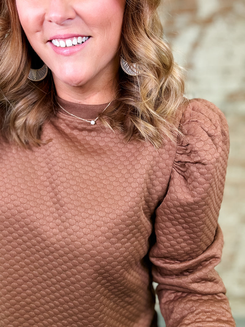 Elyse Embossed Textured Top