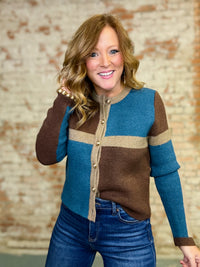 THML Gretchen Coloblock Cardigan