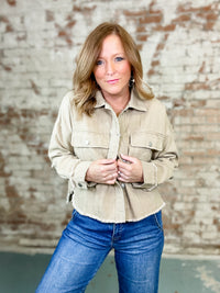 Beverly Taupe Denim Jacket