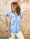 Liza Wavy Tiered Ruffle Top