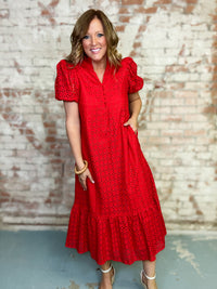 Estelle Eyelet Midi Dress