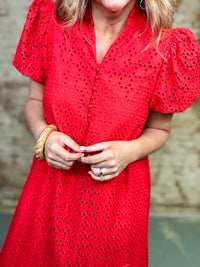 Estelle Eyelet Midi Dress