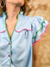 Liza Wavy Tiered Ruffle Top