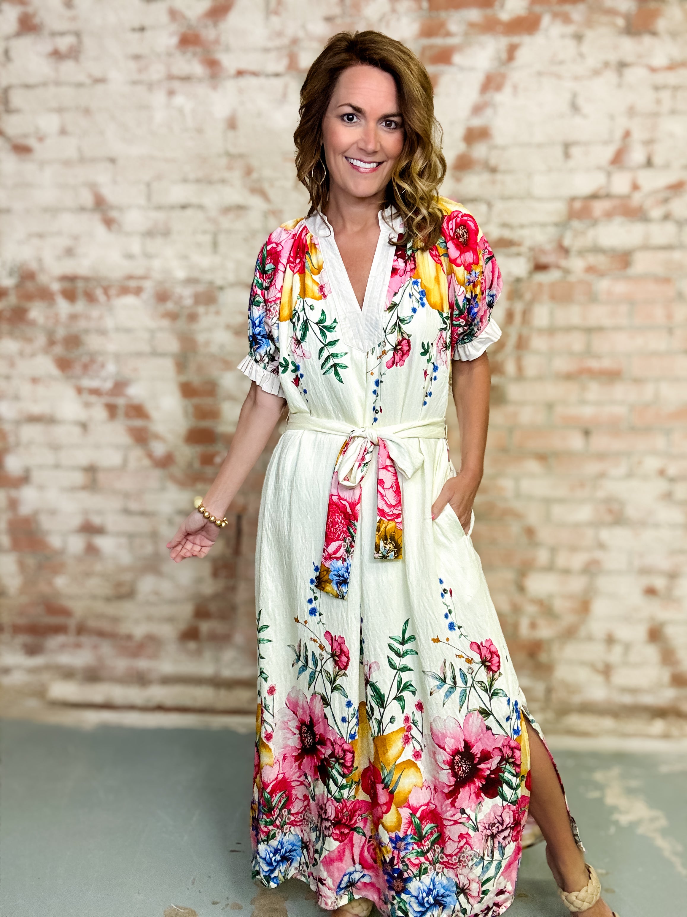 Kerry Floral Border Dress