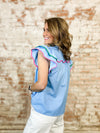 Liza Wavy Tiered Ruffle Top