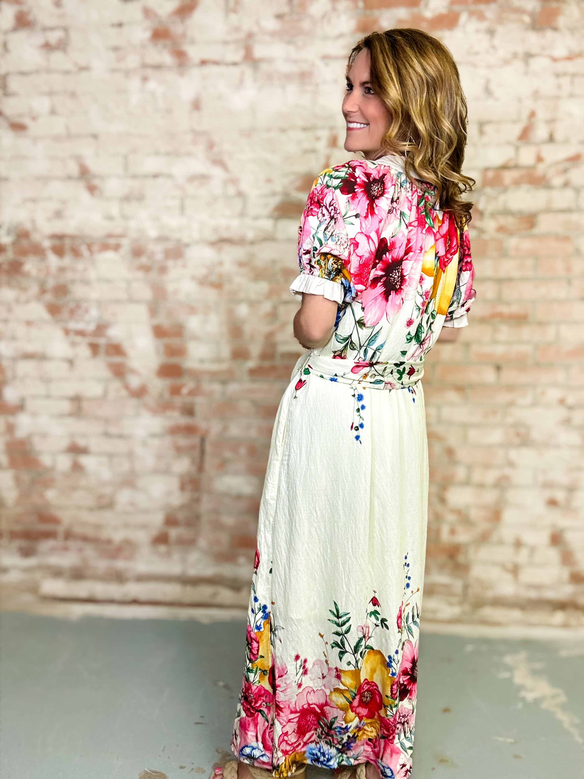 Kerry Floral Border Dress