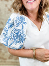 Stevie Embroidered Sleeve Top