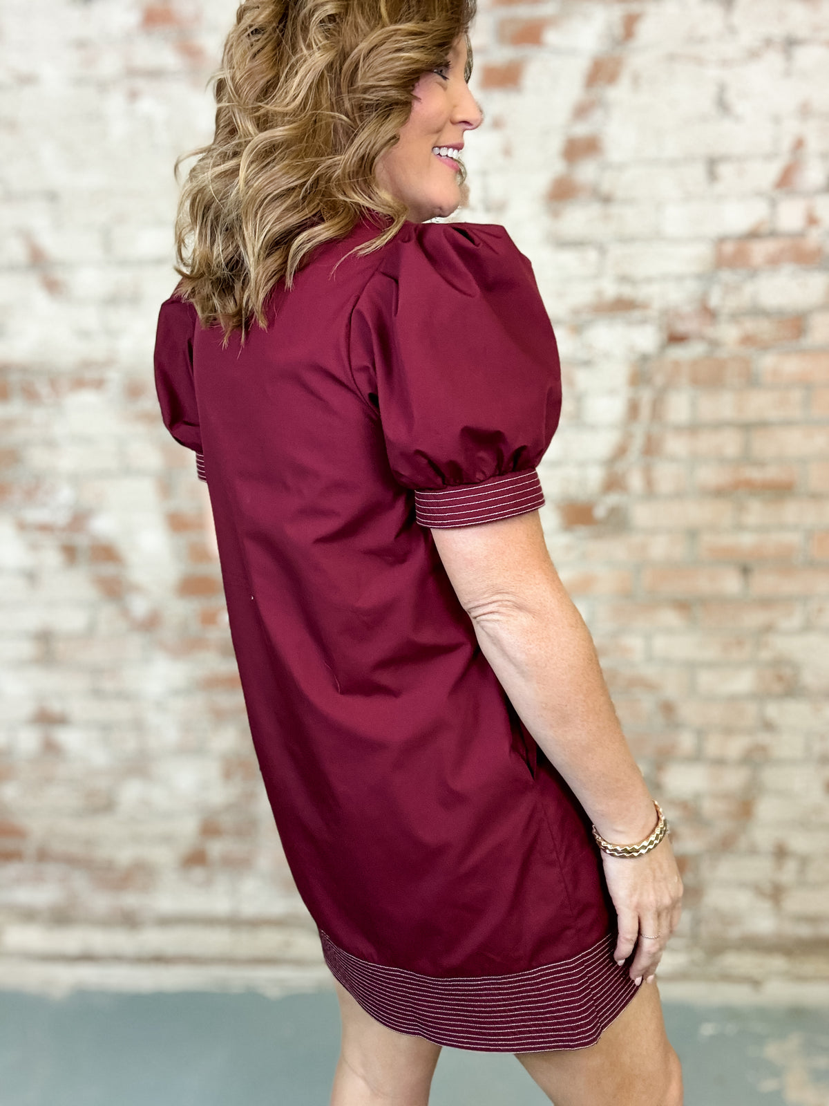 Meredith Contrast Stich Dress