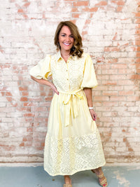 Cathi Eyelet Stripe Dress