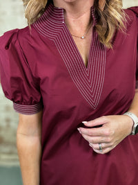 Meredith Contrast Stich Dress