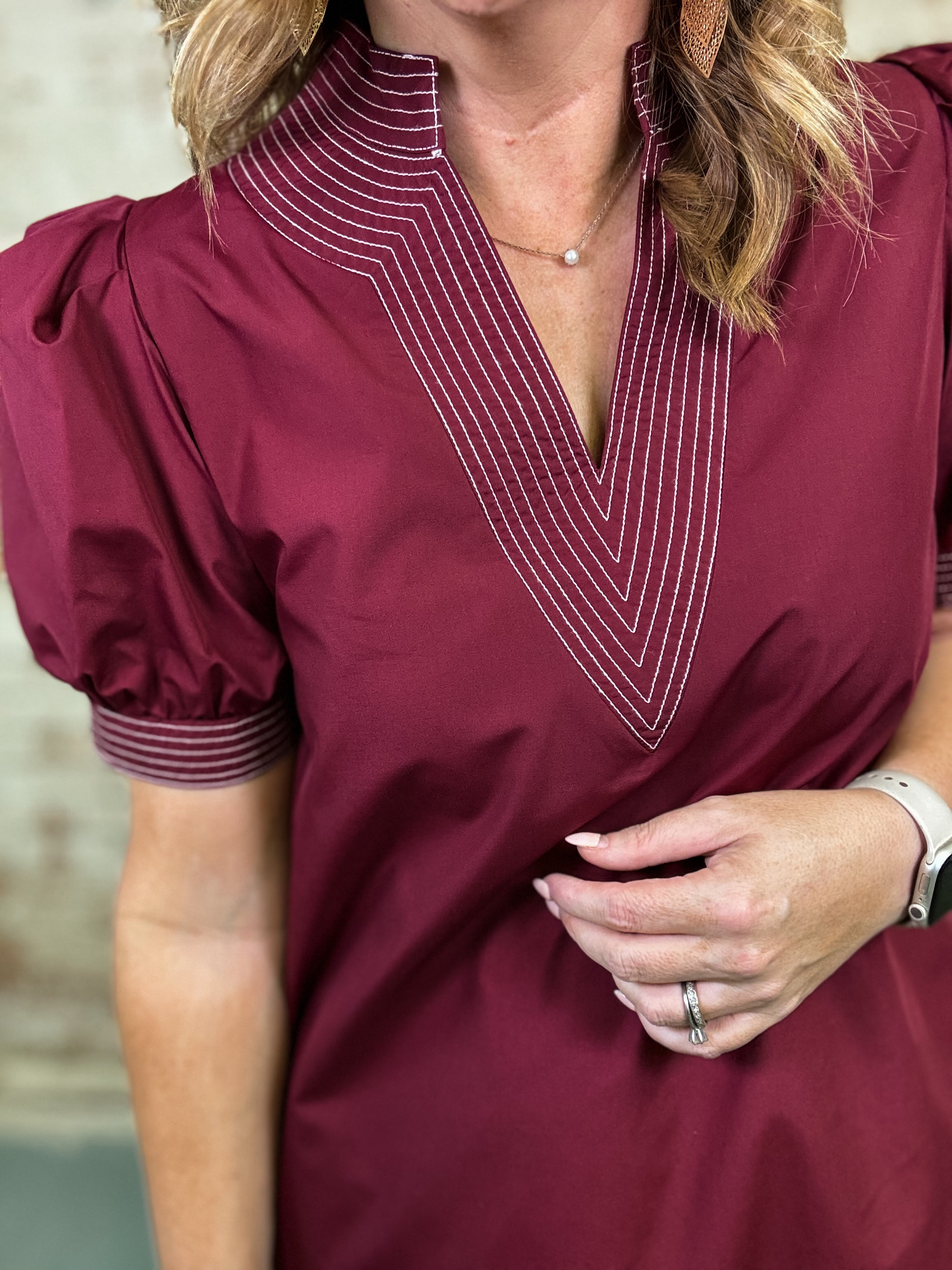 Meredith Contrast Stich Dress