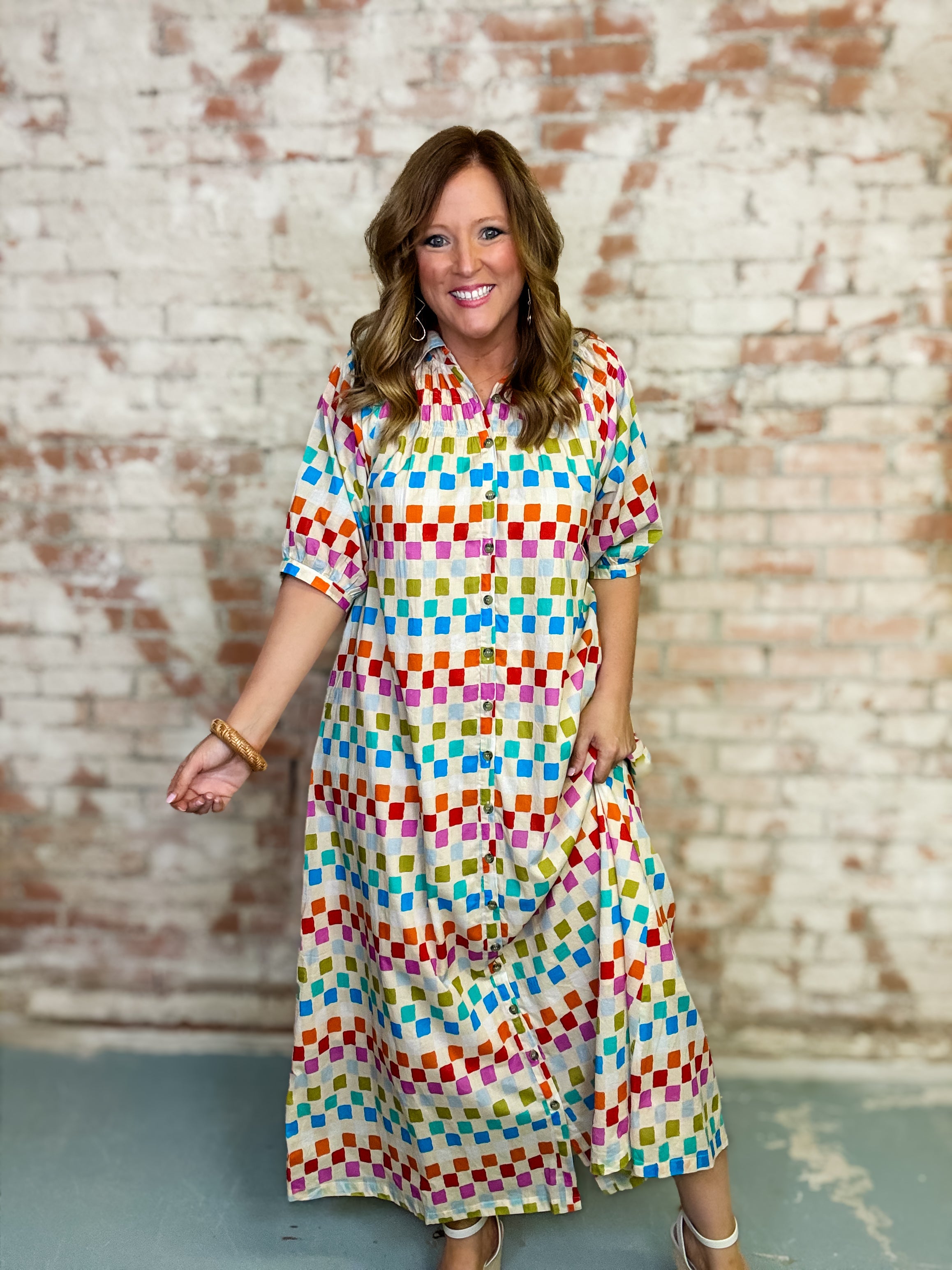 Summer Camp Geo Dress | Sunshine Tienda