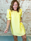 Twila Yellow Textured Dress