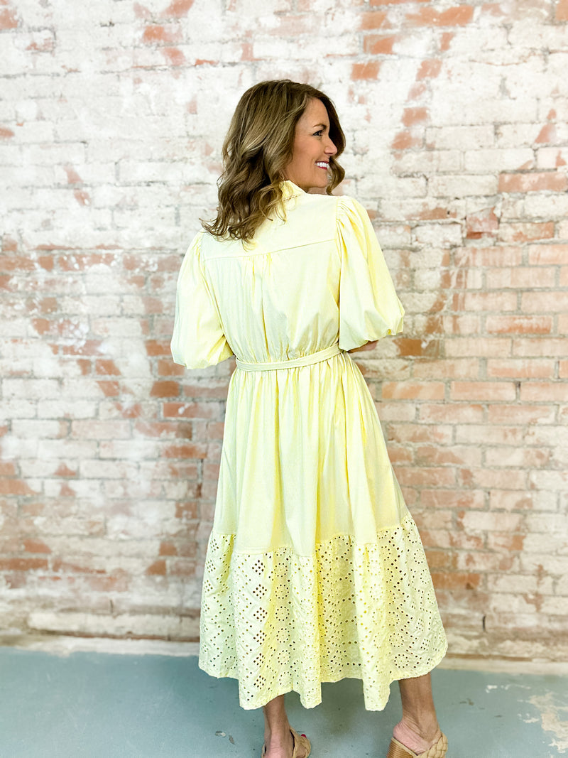 Cathi Eyelet Stripe Dress