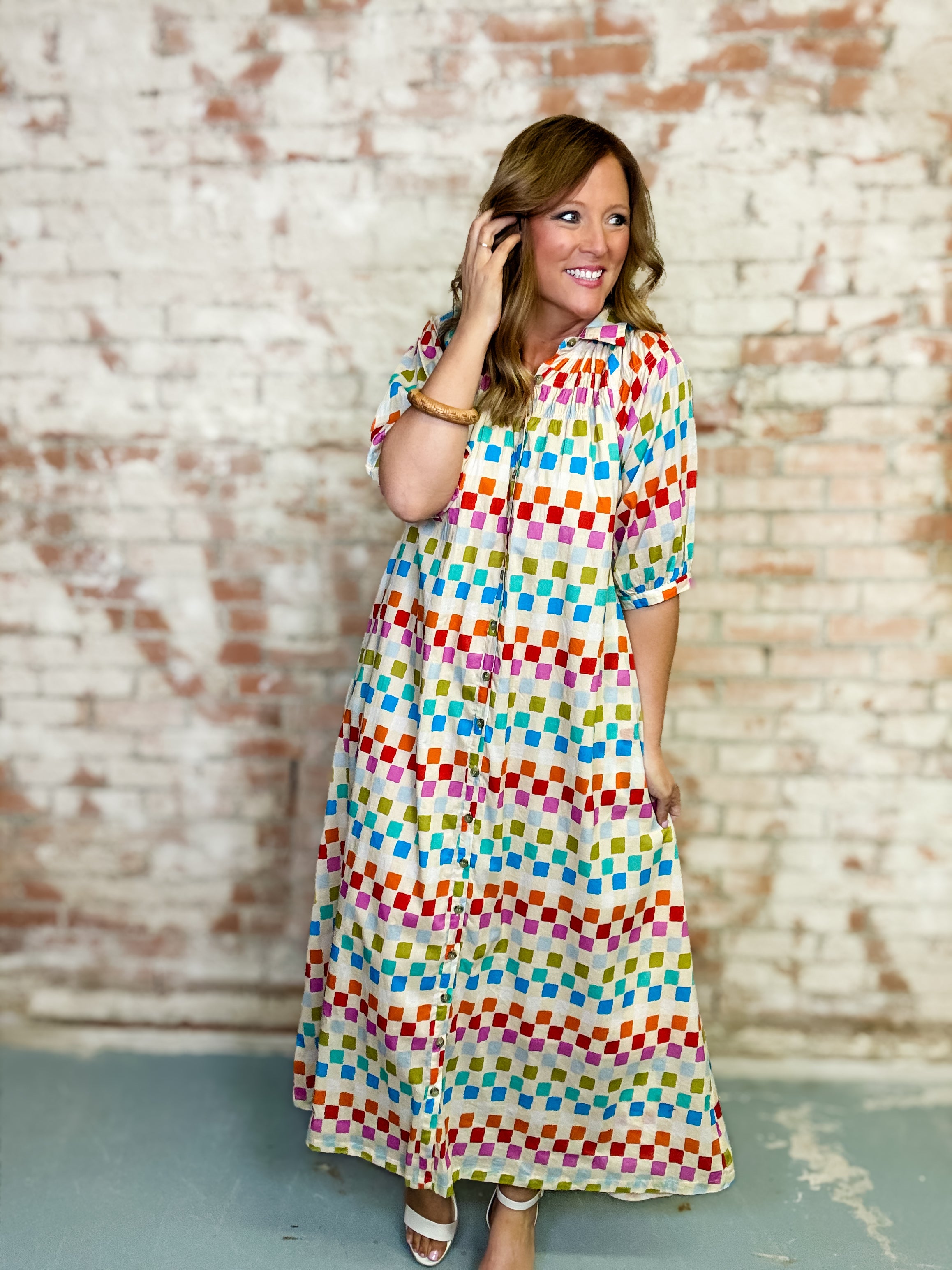 Summer Camp Geo Dress | Sunshine Tienda
