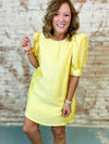 Twila Yellow Textured Dress