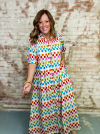Summer Camp Geo Dress | Sunshine Tienda
