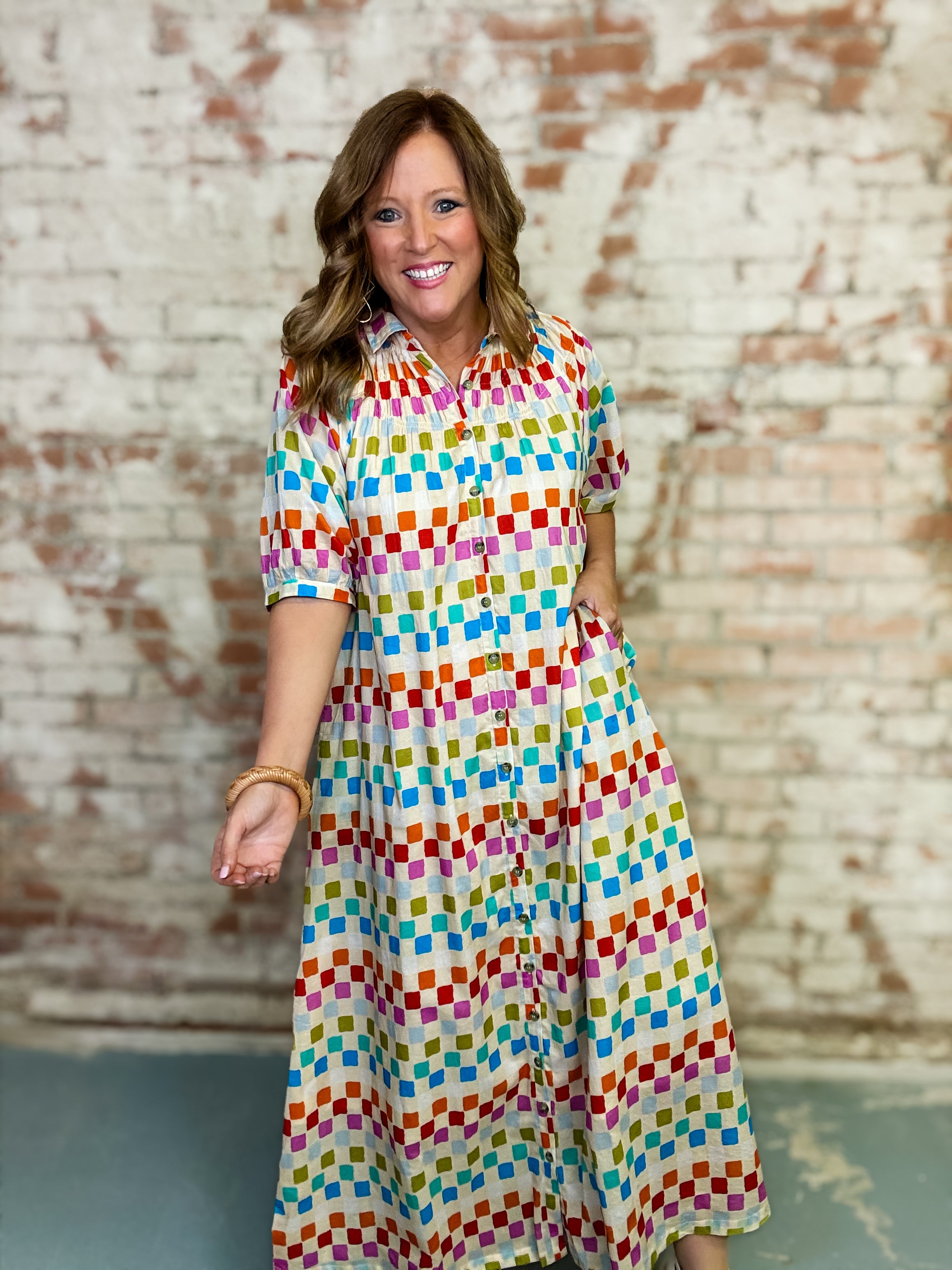 Summer Camp Geo Dress | Sunshine Tienda