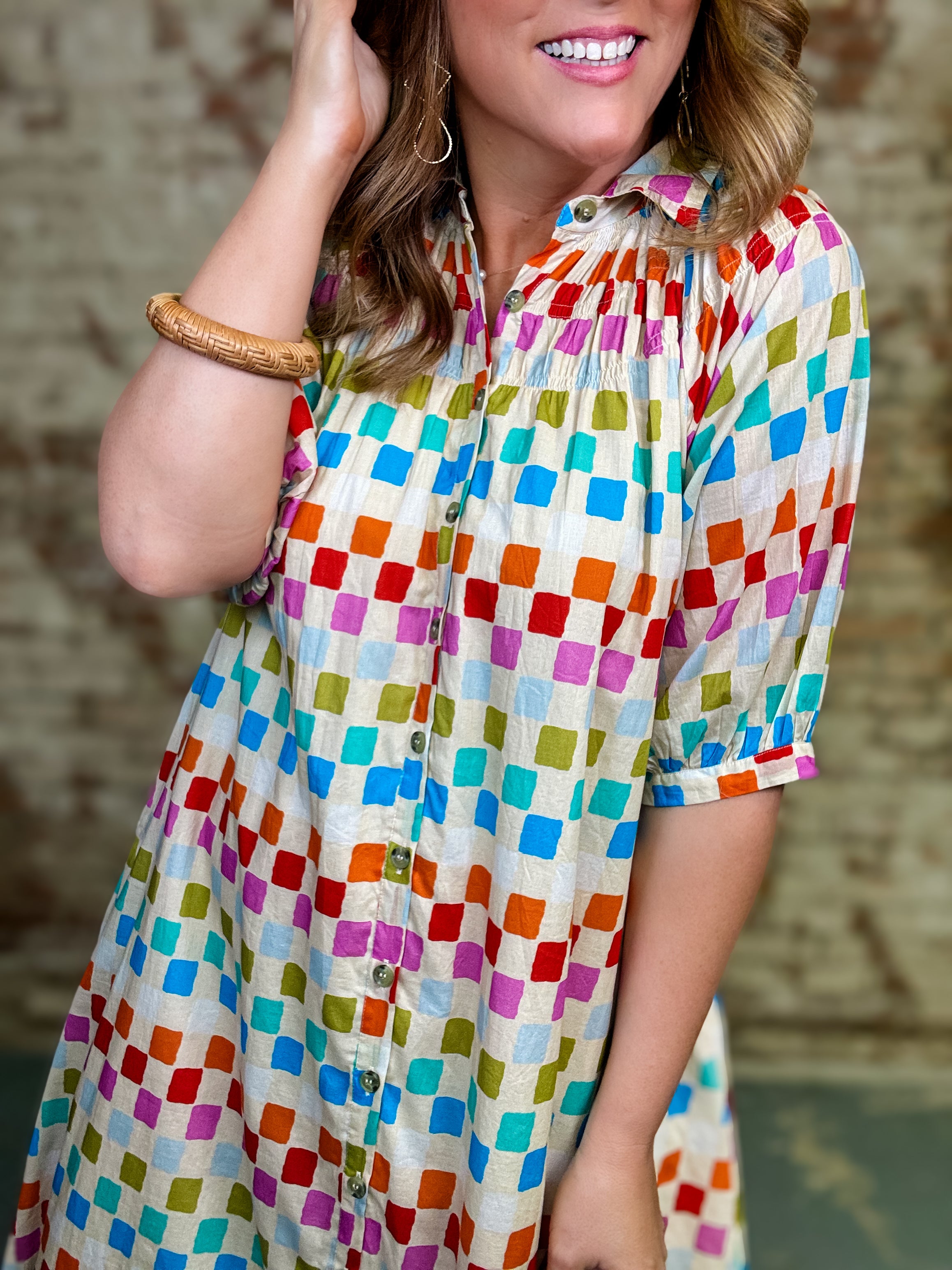 Summer Camp Geo Dress | Sunshine Tienda