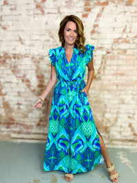 Blissy Tropical Maxi Dress