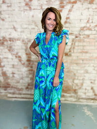 Blissy Tropical Maxi Dress