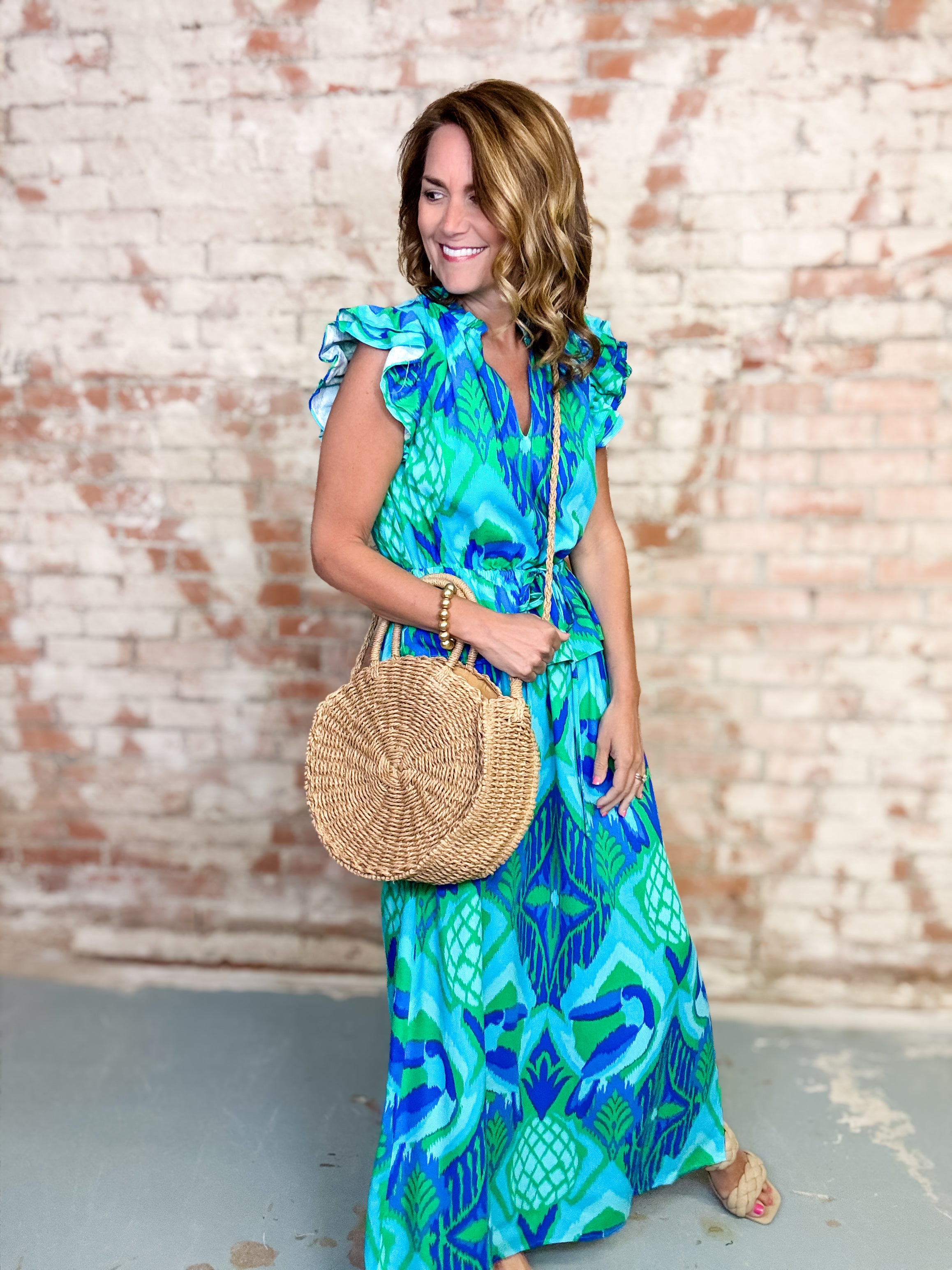 Blissy Tropical Maxi Dress