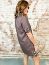 Katie Leopard Trim Dress