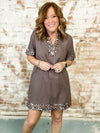 Katie Leopard Trim Dress
