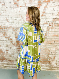 Jules Embroidered Print Dress