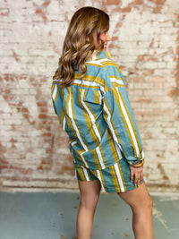 Chellie Striped Short Set