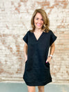 Larah Textured Cap Sleeve Dress